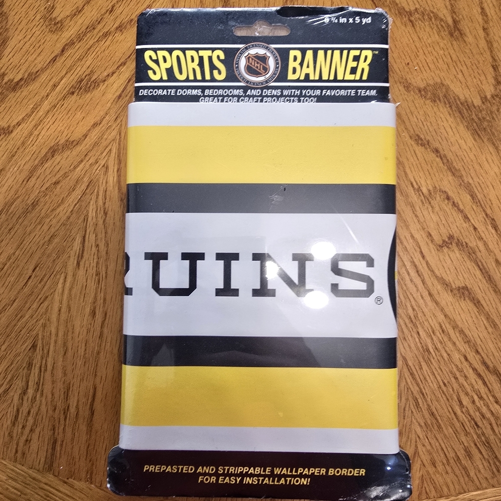 Vintage 1994 Boston Bruins NHL Sports Wallpaper Banner